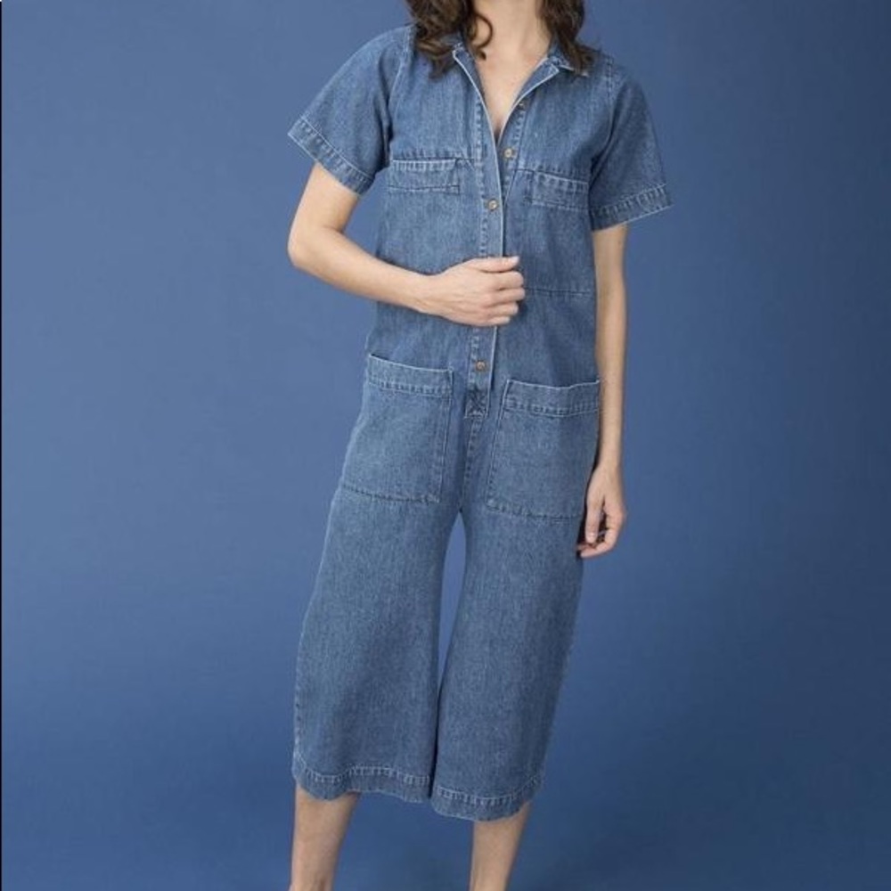 Ilana Kohn Mabel Jumpsuit in Denim. Size Small.